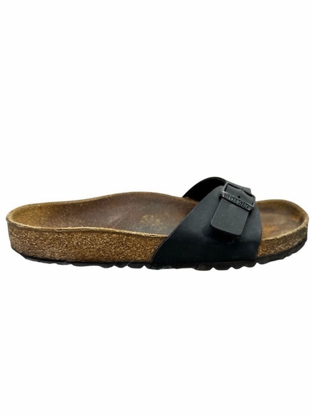 Birkenstock Madrid classic Birko Flor brown slip on sandals slides 245 7.5-8
